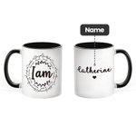 Personalisierte Ich bin Inspiration Keramik Camping Becher mit Namen