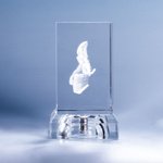 Personalized Baby's First Christmas 3D Engraved Photo Crystal