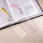 Personalized Clear Acrylic Bookmark with Tassel for Book Lovers