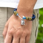 Anzuelo personalizado Náutica pulsera tejida con 1-10 nombres grabados Día del Padre Cumpleaños Regalo para los hombres
