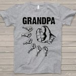 Personalized Bro Fists Bump 100% Cotton T-shirt with 1-16 Names Birthday Father's Day Gift for Grandpa Dad