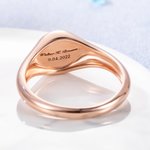 Chevalière Étoile Personnalisée avec Pierre de Naissance Bague Cadeau pour Femme