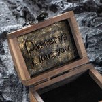 Cassetta del tesoro del drago personalizzata Scatola portagioie in legno con nome Regalo di matrimonio e fidanzamento per la coppia