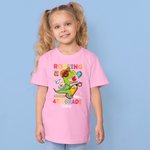 Gepersonaliseerd Dinosaurussen Eten Appel Kinderdagverblijf tot 6e klas Kinderen T Shirt
