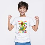 Gepersonaliseerd Dinosaurussen Eten Appel Kinderdagverblijf tot 6e klas Kinderen T Shirt