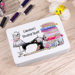 Personalized Metal Sewing Storage Tin with Painted Sewing Machine Gifts for Tailor
