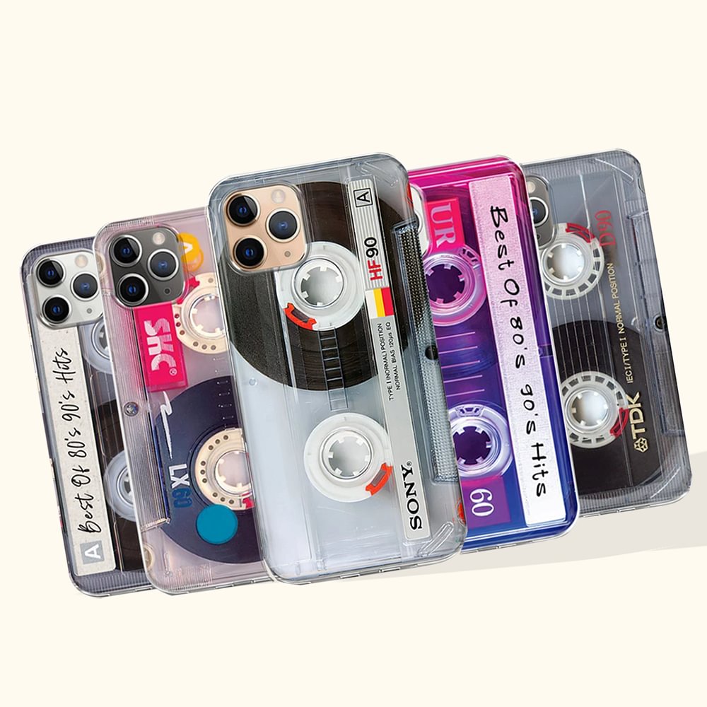 Personalized Vintage Audio Cassette Tape Phone Case 80'S Retro Style