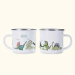 Taza de camping esmaltada personalizada para niños y niñas
