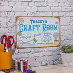 Personalized Craft Room Metal Name Sign for Sculptors Artists Wall Decor