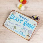 Personalized Craft Room Metal Name Sign for Sculptors Artists Wall Decor