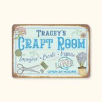 Personalized Craft Room Metal Name Sign for Sculptors Artists Wall Decor