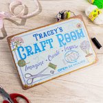 Personalized Craft Room Metal Name Sign for Sculptors Artists Wall Decor