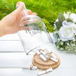 Personalized Message in a Glass Bottle Wedding Guest Book with Couple Names and Card Wedding Decor