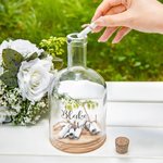 Personalized Message in a Glass Bottle Wedding Guest Book with Couple Names and Card Wedding Decor