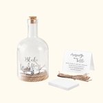 Personalized Message in a Glass Bottle Wedding Guest Book with Couple Names and Card Wedding Decor