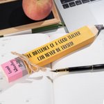 Personlig träpenna Lärarnamnplatta Klassrumsinredning Lärargåva