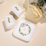 Personalized Wedding Unity Candle Set with Candle Holders and Plate