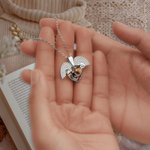 Collier Coeur Personnalisé Bijoux Raffinés en Zircon Cadeau d'Anniversaire pour Femme Couple