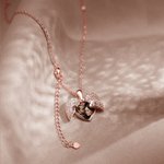 Collier Coeur Personnalisé Bijoux Raffinés en Zircon Cadeau d'Anniversaire pour Femme Couple