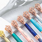 Stylos à bille Couronne personnalisés dans une boîte cadeau - Lot de 2