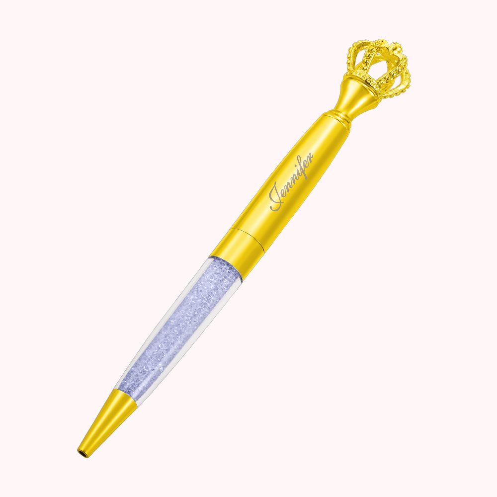 Stylos à bille Couronne personnalisés dans une boîte cadeau - Lot de 2
