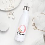 Botella Floral de Acero Inoxidable Personalizada con Nombre