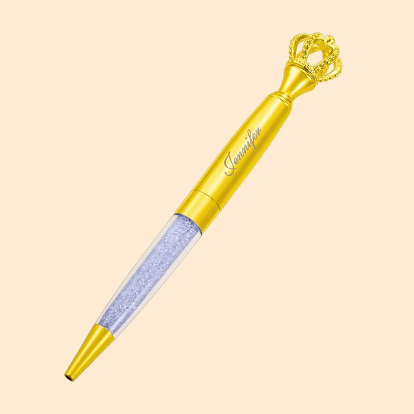 Gepersonaliseerde kroontjesbalpennen in geschenkverpakking Set van 2