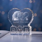 Personalisierte 3D gravierte Foto Kristall Herz Keepsake Geschenk