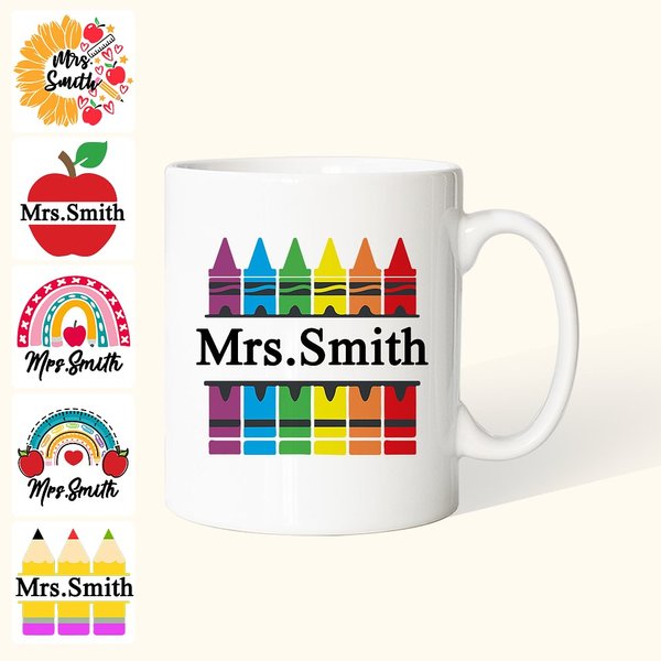 Personalisierte Heartful Mug Geschenk für Lehrer