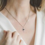 Personalized Projection Photo Necklace for Women Anniversary Birthday Gifts