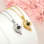 Personalised Heart Shaped Photo Projection Necklace for Birthday Anniversary Memorial Gift