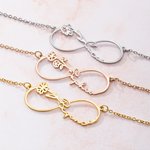 Personalisierte Geburt Blume und Name Unendlichkeit Halskette Geschenk für sie