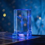 Personalized 3D Nativity Scene Photo Crystal Cube Keepsake Gift