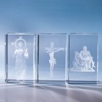 Personalized 3D Nativity Scene Photo Crystal Cube Keepsake Gift