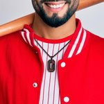 Personalised Engraved Baseball Initial Men's Necklace with Name for Birthday Gift for Sport Lovers