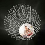 Personalized 100 Languages I love You Photo Projection Mom Necklace