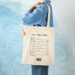 Personalised Love Song Receipt Canvas Reusable Tote Bag
