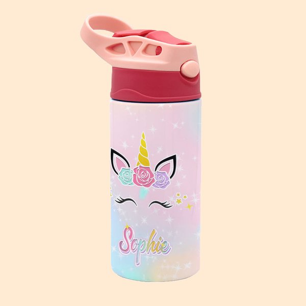 Personalisierte Fantasy Einhorn Wasserflasche Geschenk für Kinder