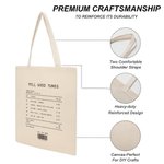 Personalised Love Song Receipt Canvas Reusable Tote Bag