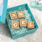 Blocs en bois personnalisés pour nom de bébé Cadeau de douche de bébé Jouet en bois naturel