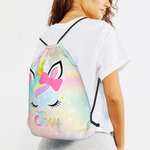 Gepersonaliseerde fantasie eenhoorn schooltas cadeau voor kinderen