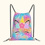 Gepersonaliseerde fantasie eenhoorn schooltas cadeau voor kinderen