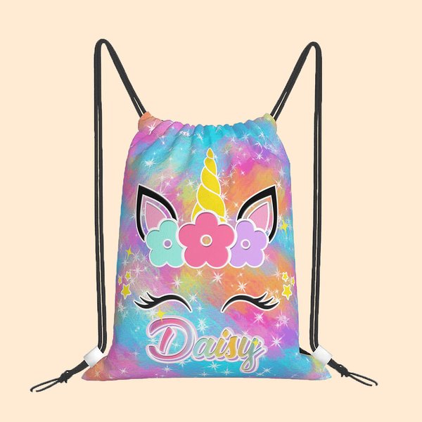 Gepersonaliseerde fantasie eenhoorn schooltas cadeau voor kinderen