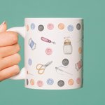 Personalisierte bunte Nähen Crafter Mug Geschenk für sie