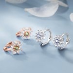 Personalisierte Sterling Silber Hoop-Ohrringe mit Geburtsstein Muttertag Geburtstag Geschenke für sie