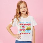 Personalisiertes T-Shirt für Kinder vom Kindergarten bis zur 5. Klasse mit Name und Alter des Kindes