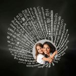 Personalised Interlaced Love Heart Photo Projection Necklace in 100 Languages