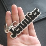 Personalized Acrylic Name Keychain for Backpack Luggage Bag