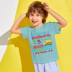 Personalisiertes T-Shirt für Kinder vom Kindergarten bis zur 5. Klasse mit Name und Alter des Kindes