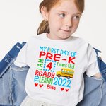 Personalisiertes T-Shirt für Kinder vom Kindergarten bis zur 5. Klasse mit Name und Alter des Kindes